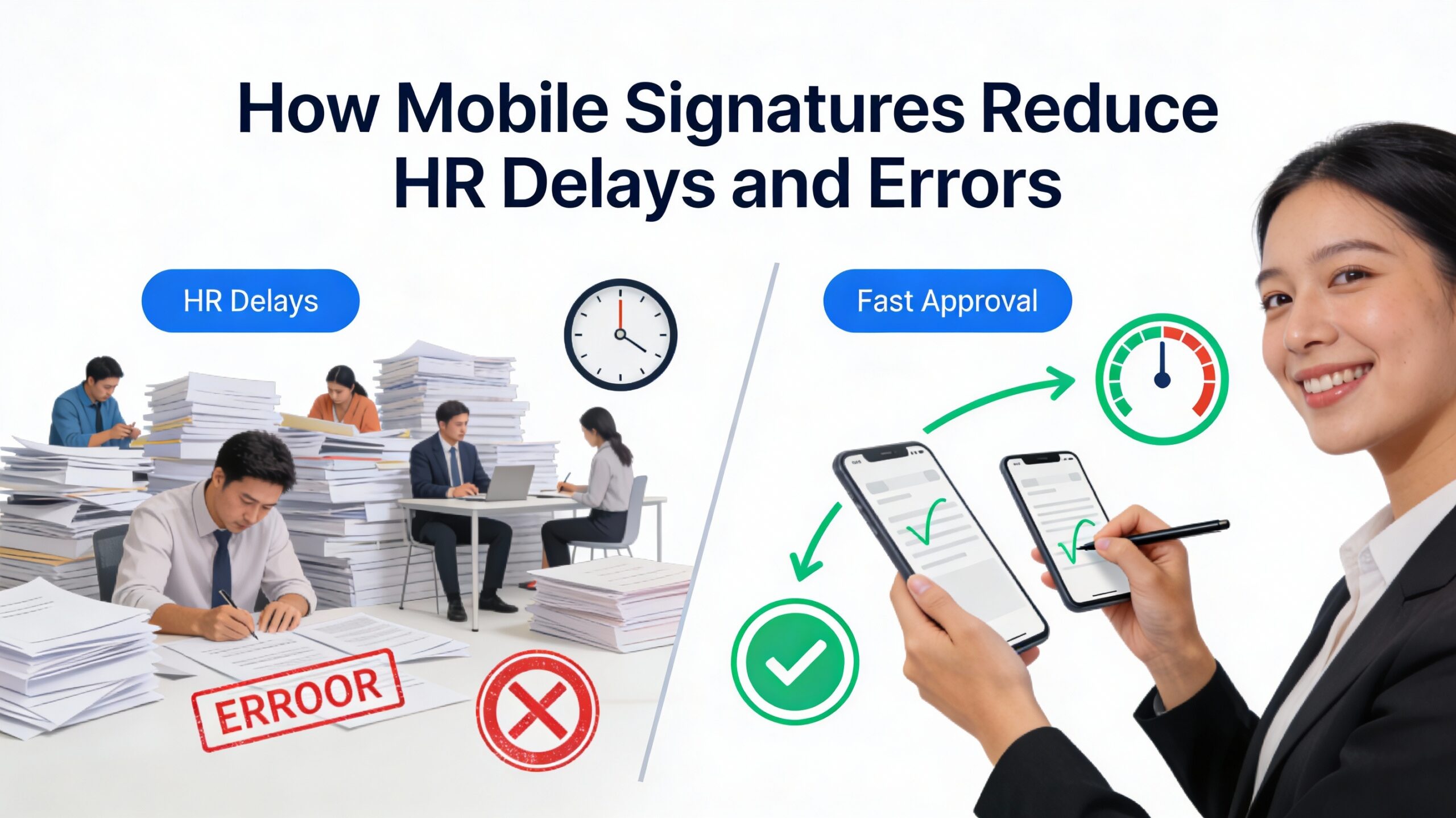 Mobile digital sign for HR